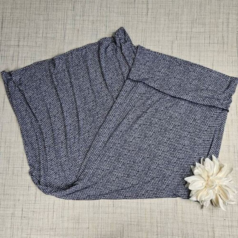 Max Studio Abstract Navy White Maxi Skirt Size Medium‎